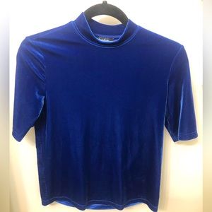 Velvet short-sleeve shirt